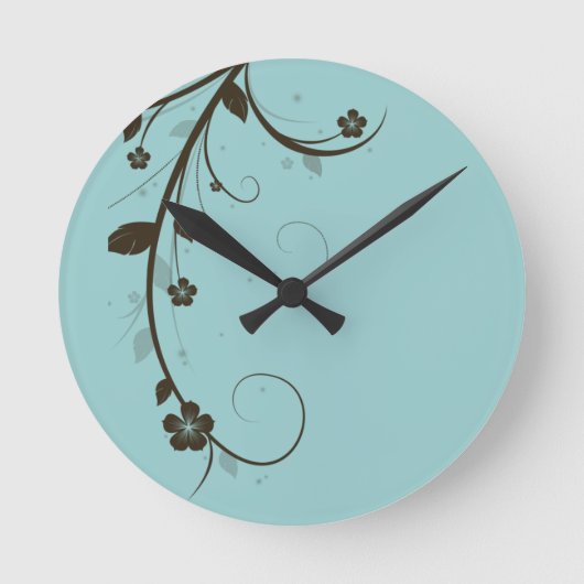 Horloge Ronde Floral Custom (Recto)