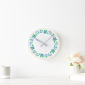 Horloge Ronde Floral ovale (Maison)