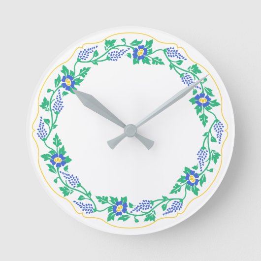 Horloge Ronde Floral ovale (Recto)