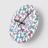 Horloge Ronde Floral Valentine Motif (Angle)