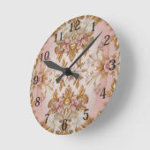 Horloge Ronde Floral vintage (Angle)