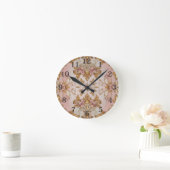 Horloge Ronde Floral vintage (Maison)
