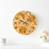 Horloge ronde florale (Maison)