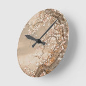 Horloge Ronde Flores de prunes japonaises (Angle)