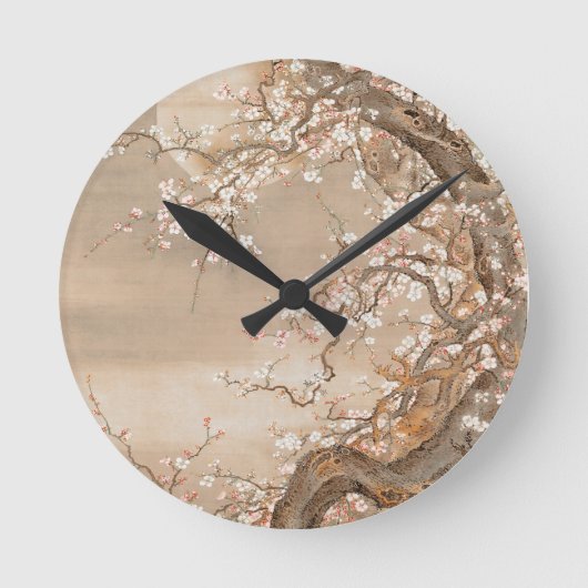Horloge Ronde Flores de prunes japonaises (Recto)