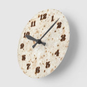 Horloge Ronde Flour Tortilla Taco Shell Burrito Acrylic Wall (Angle)