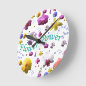 Horloge Ronde flowe (Angle)