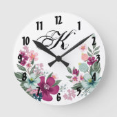 Horloge Ronde Flower de White (Recto)