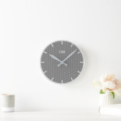 Horloge Ronde Flower of Life in Silver Dust and Gray (Maison)