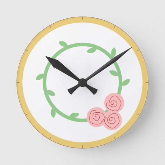 Horloge Ronde Flower Wall Clock (Recto)