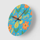 Horloge Ronde Flowers (Angle)