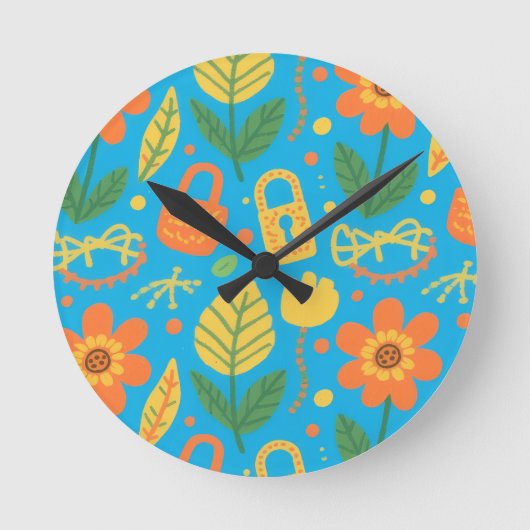 Horloge Ronde Flowers (Recto)