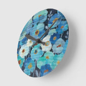 Horloge Ronde Flowers d'Indigo (Angle)