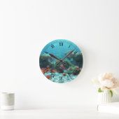 Horloge Ronde Flowers of the Sea Clock (Maison)
