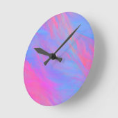 Horloge Ronde Flux Abstrait d'encre néon (Angle)