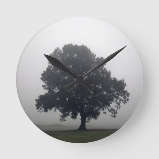 Horloge Ronde Foggy Tree (Recto)