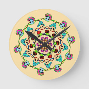 Horloge Ronde folie des champignons