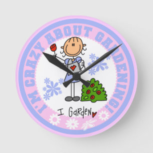 Horloge Ronde Folle de jardinage