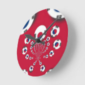 Horloge Ronde Football. (Angle)