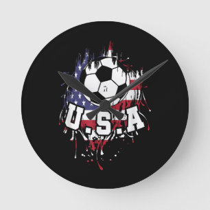 Horloge Ronde Football américain USA