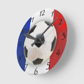 Horloge Ronde Football français (Angle)
