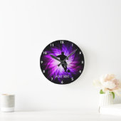 Horloge Ronde Football violet cool (Maison)