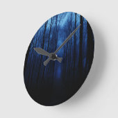 Horloge Ronde Forêt de Blue Deep (Angle)