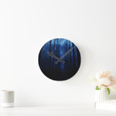 Horloge Ronde Forêt de Blue Deep (Maison)
