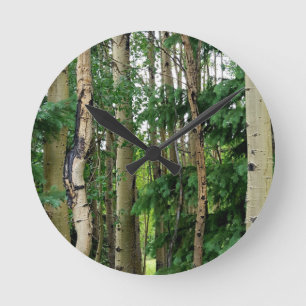 Horloge Ronde Forêt de trembles