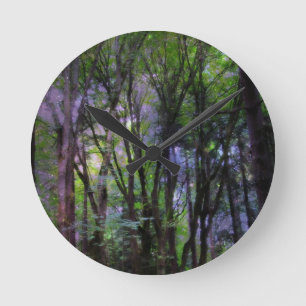Horloge Ronde Forêt surnaturelle de Fairy Lights