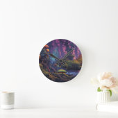 Horloge Ronde Forêt Trippy avec étrange (Maison)