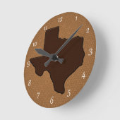 Horloge Ronde Forme Brown du Texas (Angle)