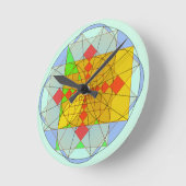 Horloge Ronde Formes d'or de rectangle (Angle)