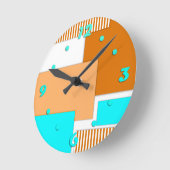 Horloge Ronde Formes géométriques découpées en papier (Angle)