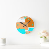 Horloge Ronde Formes géométriques découpées en papier (Maison)