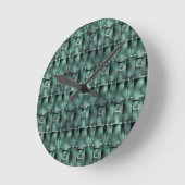 Horloge Ronde Formes rectangulaires en vert foncé et tacheté (Angle)