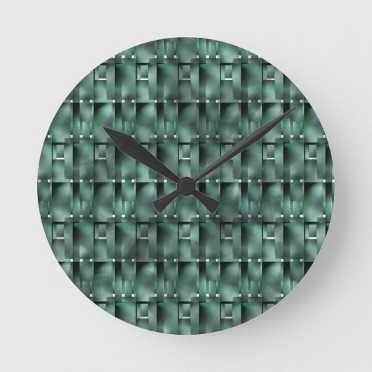 Horloge Ronde Formes rectangulaires en vert foncé et tacheté (Recto)