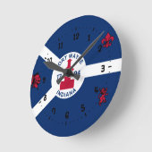 Horloge Ronde Fort Wayne, Indiana Square Wall Clock (Angle)