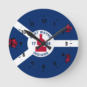 Horloge Ronde Fort Wayne, Indiana Square Wall Clock