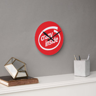 Horloge Ronde Fou à l'intérieur
