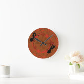 Horloge Ronde fourmi, affirmation positive, phrase inspirante (Maison)