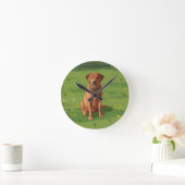 Horloge Ronde Fox Red Yellow Labrador Retriever Chien (Maison)