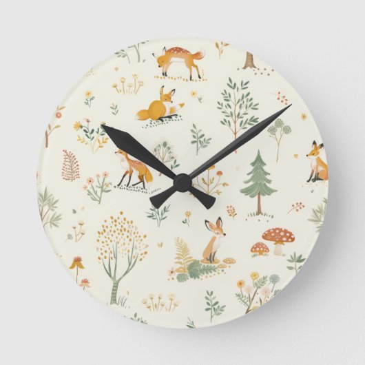 Horloge Ronde "Foxy Charm Wall Horloge" (Recto)
