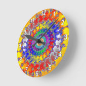Horloge Ronde Fractale psychédélique (Angle)