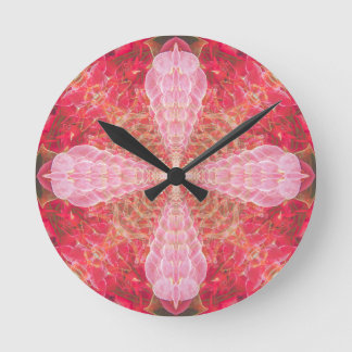 Horloge Ronde Fractale Rose |