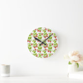 Horloge Ronde Fraise rouge (Maison)