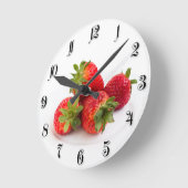 Horloge Ronde Fraises (Angle)