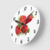 Horloge Ronde Fraises (Angle)