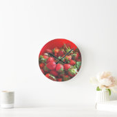 Horloge Ronde Fraises (Maison)