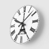 Horloge Ronde Français d'horloge de Tour Eiffel de Paris (Angle)